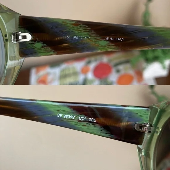 Etro green embellished sunglasses